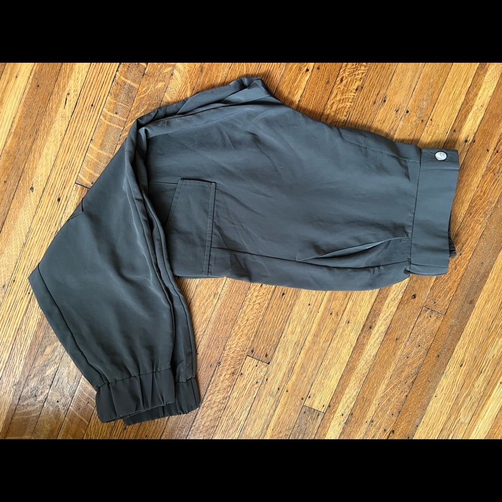 Zara army green crop pant